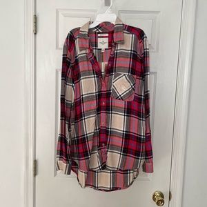 American Eagle red plaid flannel